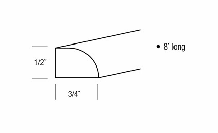 SHM8: Shoe Molding: Amesbury Mist RTA Kitchen Cabinet