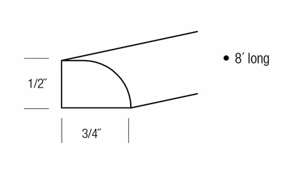 SHM8: Shoe Molding: Essex Castle RTA Kitchen Cabinet