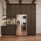 Slim Amber Oak Kitchen Cabinets