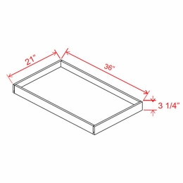 Slim Amber Oak RS36: Roll Out Tray: Assembled Kitchen Cabinets