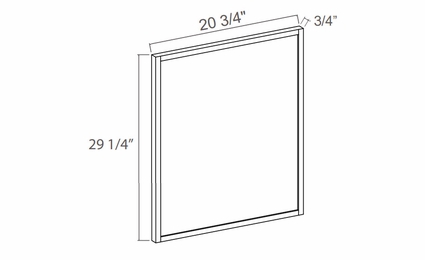 Slim Amber Oak VDEP: Vanity Decorative Door Panel: Assembled Kitchen Cabinets
