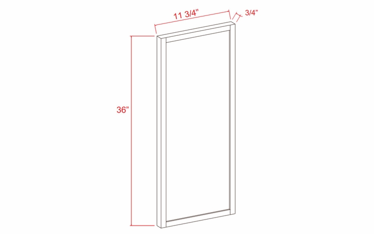 Slim Amber Oak WDEP36: Wall Decorative Door Panel: Assembled Kitchen Cabinets