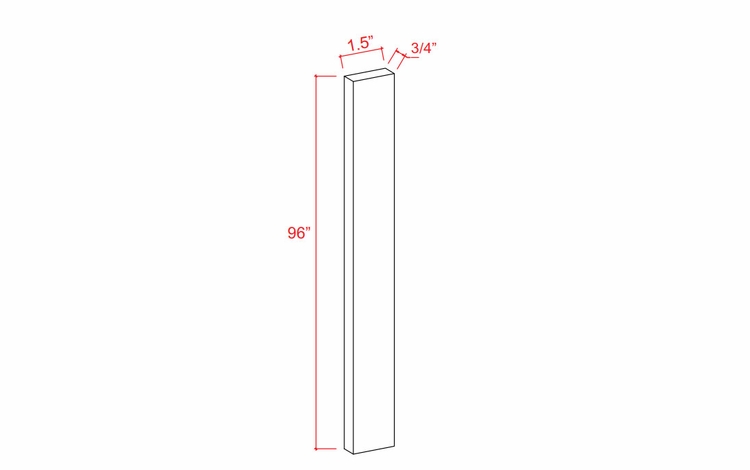 Slim Aston Green F1.5: Tall Filler: Assembled Kitchen Cabinets