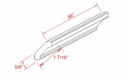 Slim Dove White CM2: Crown Molding: Assembled Kitchen Cabinets
