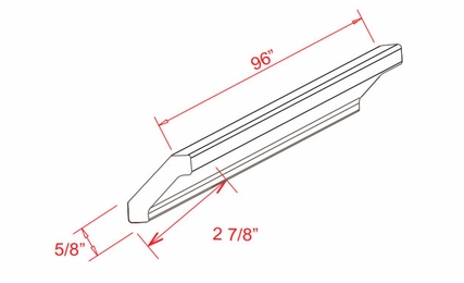 Slim Dove White CM2: Crown Molding: Assembled Kitchen Cabinets