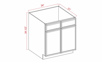 Slim Dove White VS24: Vanity Sink Base Cabinets: Assembled Kitchen Cabinets