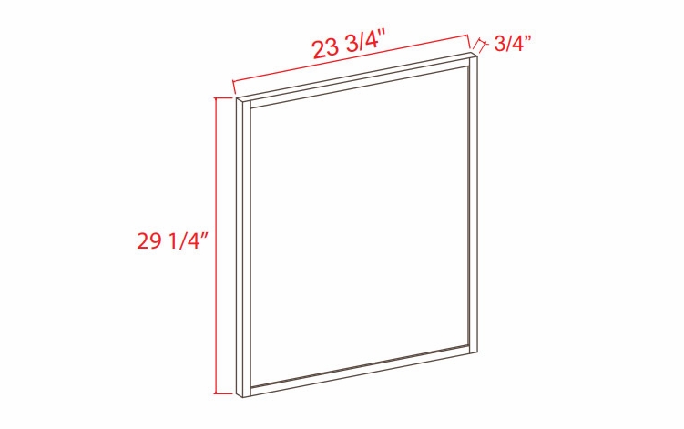 Slim Iron Black BDEP: Base Decorative Door Panel: Assembled Kitchen Cabinets