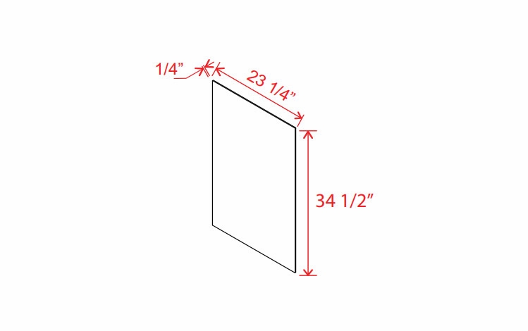 Slim Iron Black BSV: Base Skin Veneer Panel: Assembled Kitchen Cabinets