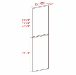 Slim Iron Black TDEP2490: Tall Decorative Door Panel: Assembled Kitchen Cabinets
