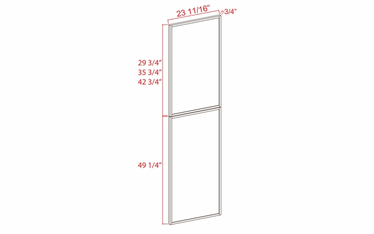 Slim Iron Black TDEP2490: Tall Decorative Door Panel: Assembled Kitchen Cabinets
