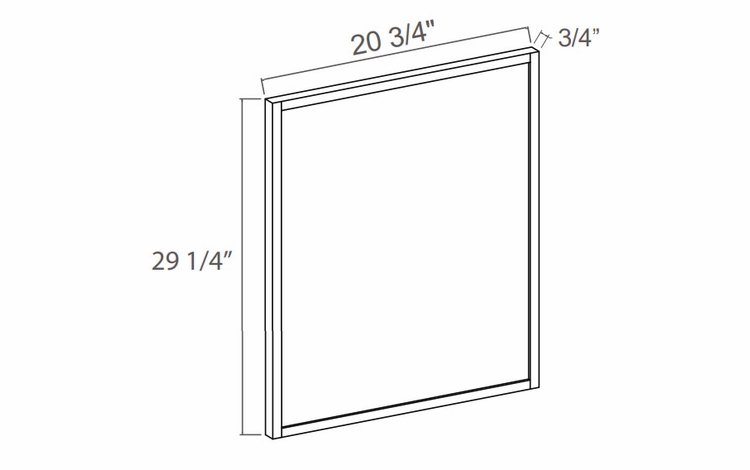 Slim Iron Black VDEP: Vanity Decorative Door Panel: Assembled Kitchen Cabinets