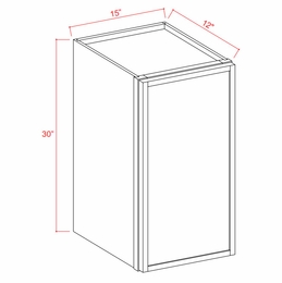 Slim Iron Black W1530: Single Door Wall Cabinet: Assembled Kitchen Cabinets