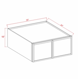 Slim Iron Black W301824: Refrigerator Wall Cabinet: Assembled Kitchen Cabinets