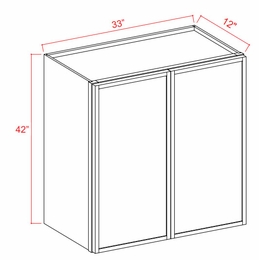 Slim Iron Black W3342: Double Door Wall Cabinet: Assembled Kitchen Cabinets