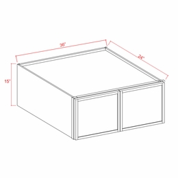 Slim Iron Black W361524: Refrigerator Wall Cabinet: Assembled Kitchen Cabinets