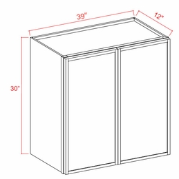 Slim Iron Black W3930: Double Door Wall Cabinet: Assembled Kitchen Cabinets
