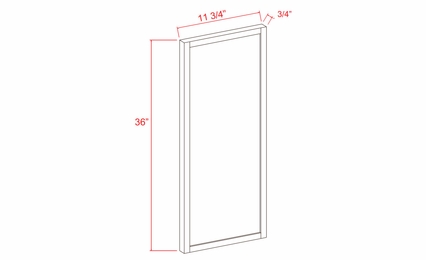 Slim Iron Black WDEP36: Wall Decorative Door Panel: Assembled Kitchen Cabinets