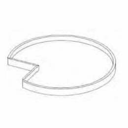 Slim Iron Black WOOD TRAY: Lazy Susan Wood Tray: Assembled Kitchen Cabinets