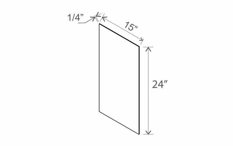 Slim Iron Black WSV24: Wall Skin Panel: Assembled Kitchen Cabinets