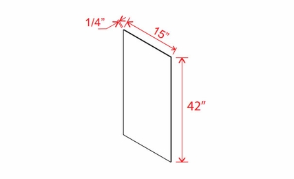 Slim Iron Black WSV42: Wall Skin Panel: Assembled Kitchen Cabinets