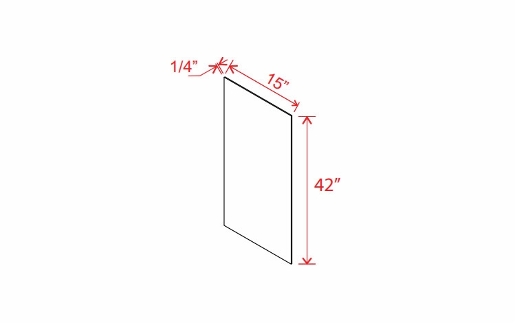Slim Iron Black WSV42: Wall Skin Panel: Assembled Kitchen Cabinets
