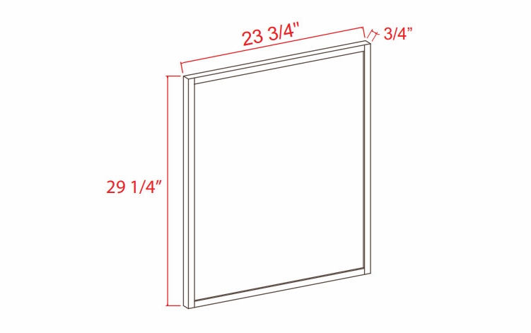 Slim White Oak BDEP: Base Decorative Door Panel: Assembled Kitchen Cabinets