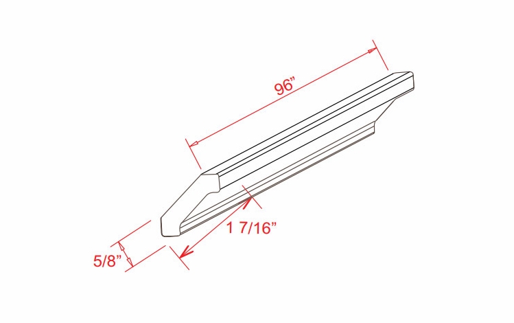 Slim White Oak CM2: Crown Molding: Assembled Kitchen Cabinets