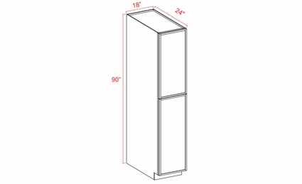 Slim White Oak U189024: Wall Pantry Cabinets: Assembled Kitchen Cabinets