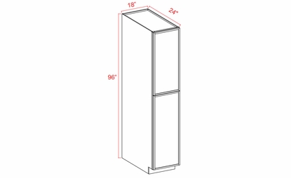 Slim White Oak U189624: Wall Pantry Cabinets: Assembled Kitchen Cabinets