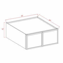 Slim White Oak W331224: Refrigerator Wall Cabinet: Assembled Kitchen Cabinets