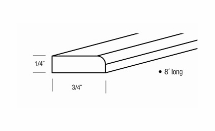 SM8: Scribe Molding: Amesbury White RTA Kitchen Cabinet