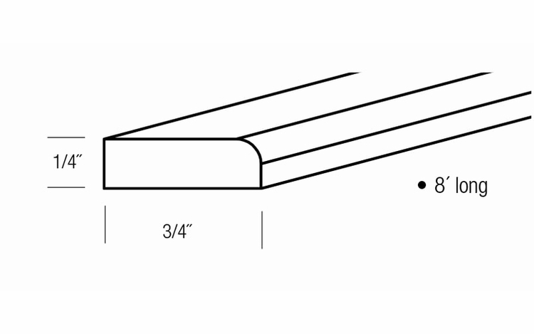 SM8: Scribe Molding: Dover Lunar RTA Kitchen Cabinet