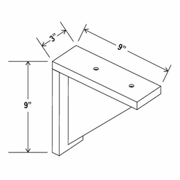 Smokey Ash CB9: Corbel: Assembled Kitchen Cabinets