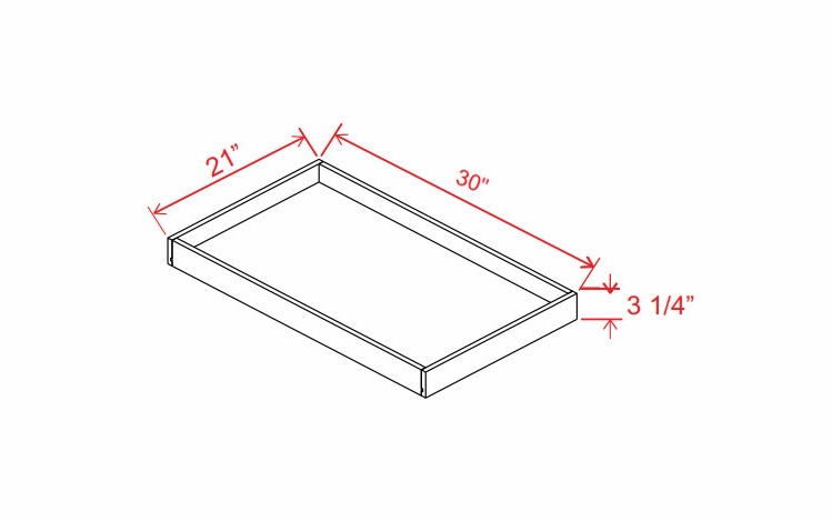 Smokey Ash RS30: Roll Out Tray: Assembled Kitchen Cabinets
