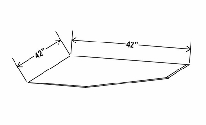 Smokey Ash SBF4242: Corner Sink Base Floor: Assembled Kitchen Cabinets