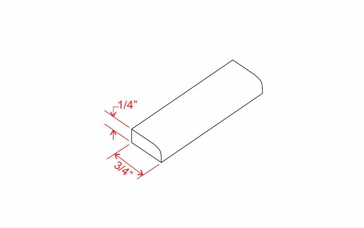 Snow White Shaker SM8: Scribe Molding: Assembled Kitchen Cabinets