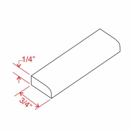 Snow White Shaker SM8: Scribe Molding: Assembled Kitchen Cabinets
