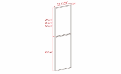 Snow White Shaker TDEP2496: Tall Decorative Door Panel: Assembled Kitchen Cabinets