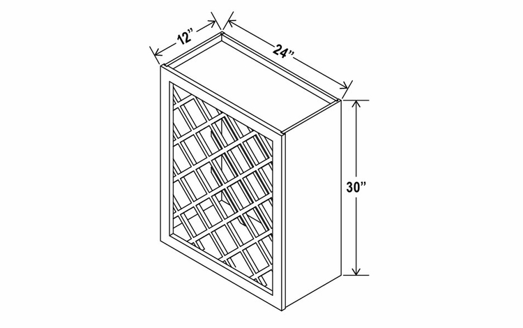 Snow White Shaker WRC2430: Wine Rack: Assembled Kitchen Cabinets