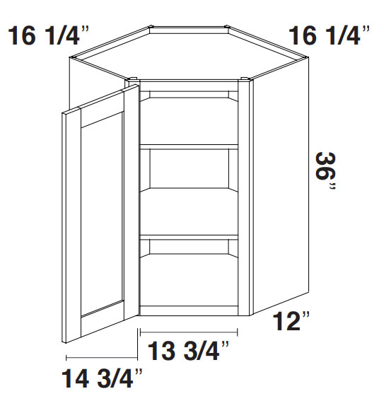 Southampton White Rift Oak Diagonal Corner Wall
