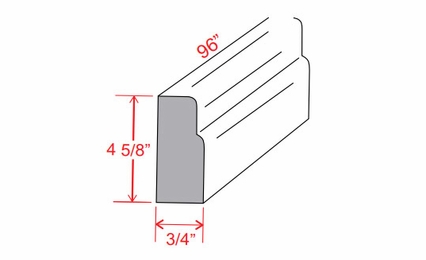 Storm Gray Shaker FBM: Furniture Base Molding: Assembled Kitchen Cabinets