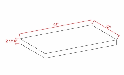 Storm Gray Shaker FS24: Floating Shelf: Assembled Kitchen Cabinets
