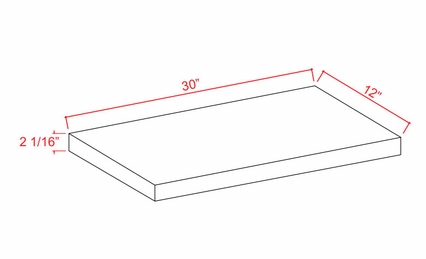 Storm Gray Shaker FS30: Floating Shelf: Assembled Kitchen Cabinets