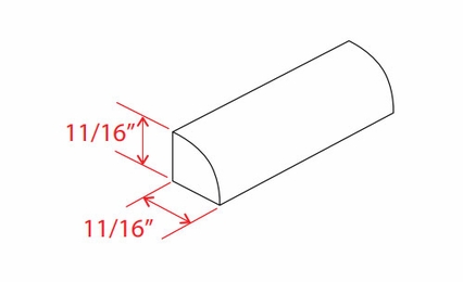Storm Gray Shaker SHM: Shoe Molding: Assembled Kitchen Cabinets
