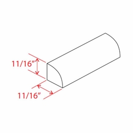 Storm Gray Shaker SHM: Shoe Molding: Assembled Kitchen Cabinets