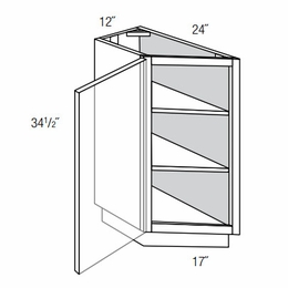 TB12: Transition Base Cabinet : Dover Lunar RTA Kitchen Cabinet
