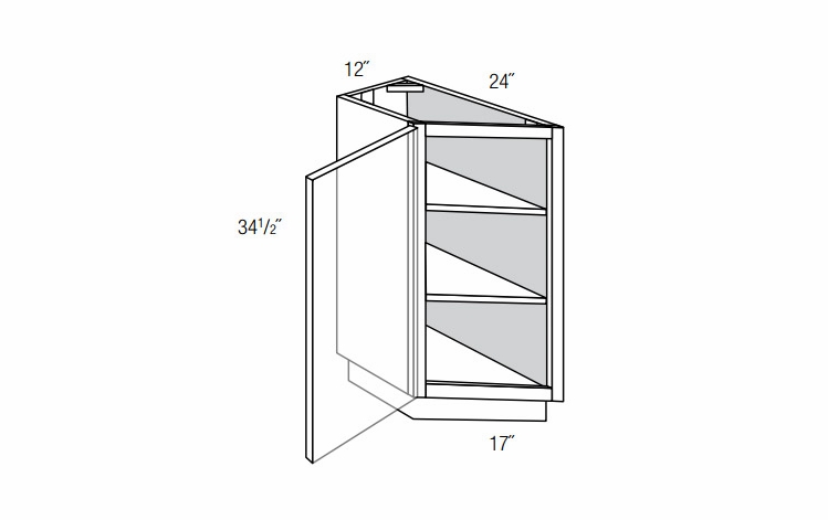 TB12: Transition Base Cabinet : Dover Norwich RTA Kitchen Cabinet