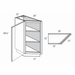 TB12: Transition Base Cabinet : Trenton Recessed RTA Kitchen Cabinet