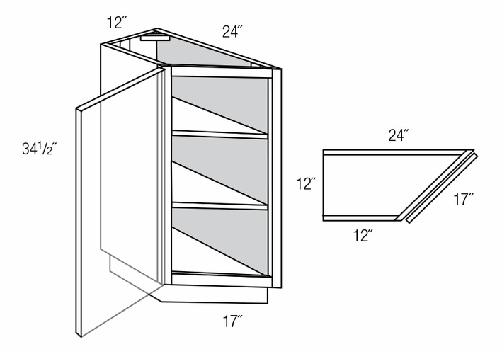 TB12 Transition Base Yarmouth Slab RTA Kitchen