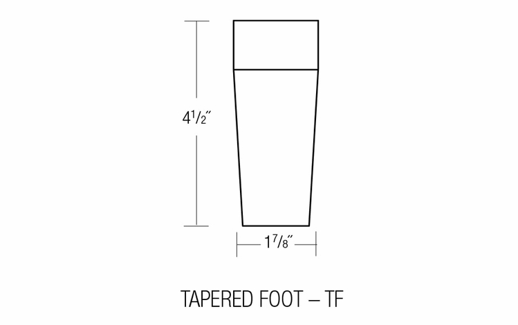 TF: Taperd Foot: Essex RTA Kitchen Cabinet
